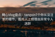 糖心Vlog盘点：tangxin7个你从没注意的细节，圈内人上榜理由异常令人迷醉