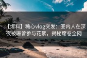 【爆料】糖心vlog突发：圈内人在深夜被曝曾参与花絮，揭秘席卷全网